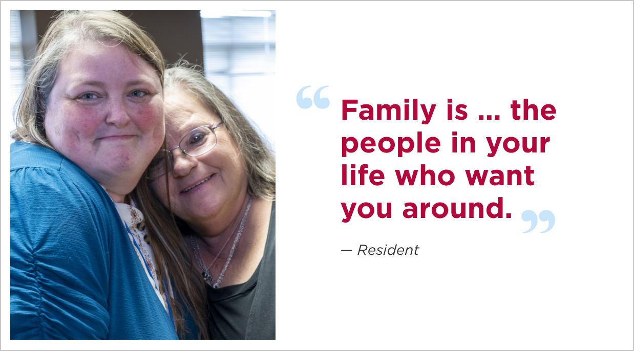 Family is … the people in your life who want you around.